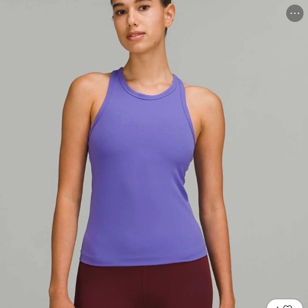 Lululemon Align Waist-Length Racerback Tank Top Size   4 
Charged Indigo